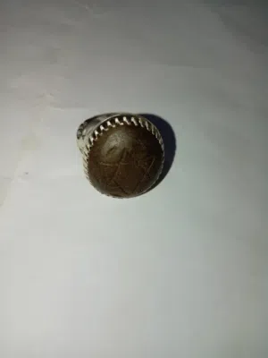 خاتم أفريقي قديم مطلسم صياغه فضه ثقيله