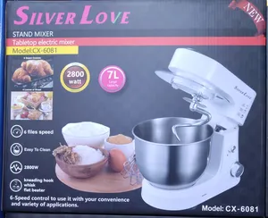 Silver Love Stand Mixer CX-6081 – 2800W 7L Tabletop Electric Mixer