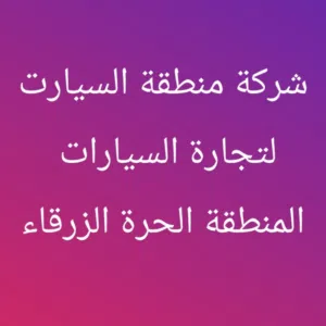 شركة منطقة السيارات لتجارة السيارات 
