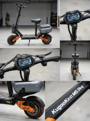 KugooKirin M5 Pro Electric Scooter – Excellent Condition (With Seat & Storage Box)