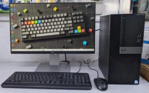 Dell 7th Gen Core i7 (8CPUs) RAM 8GB SSD 256GB M.2 Dell 24"Borderless Monitor Ready To Use