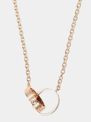Cartier Love 18K Rose Gold Pendant Necklace with Certificate
