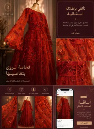 للبيع او للايجار بدل مناسبات و فساتين انيقة