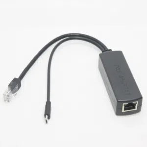 مقسم طاقة جيجابت من 48 فولت إلى 5 فولت بتقنية PoE النشطة، مزود بمقبس Micro USB، متوافق مع Raspberry