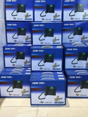 الهاتف المكتبي(  DDK 995) المتنقل يعمل بشريحة  الهاتف المحمول (ليبيانا او مدار)