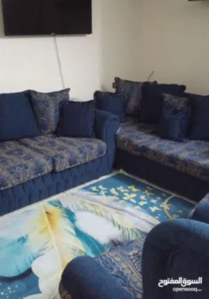 طقم كنب تفصيل خشب ممتاز 7 مقاعد