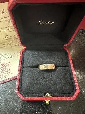 Cartier Love 18k Yellow Gold Band Ring, 54 size