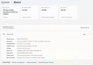 hp notebook 250 g8 core i5 11th 1TB SSD