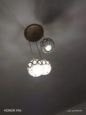 ثريا معلقه ثلاثية كريستال مستعملة عدد 3 للبيع