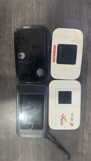 4 راوترات انترنت متنقلة (ماي فاي) 4G للبيع شروة واحدة كقطع أو للاستخدام