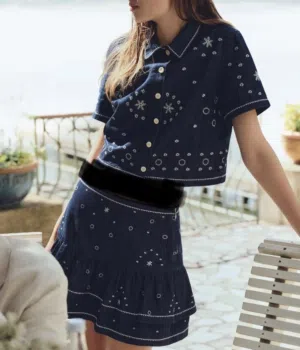 Mavi embroidered denim set