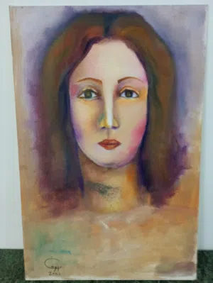 لوحات رسم زيتي.. وتطريز