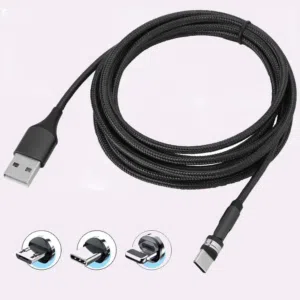 سلك شحن مغناطيسي 3 رؤوس type-c micro iphone