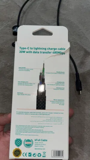 كيبل شحن سريع Type-C إلى Lightning (آيفون)