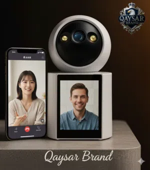 كاميرا مراقبة داخلية حديثة تدعم الذكاء الاصطناعي اتصال صورة وصوت ومكالمات وبث مباشر شاشة   ودقة عالي