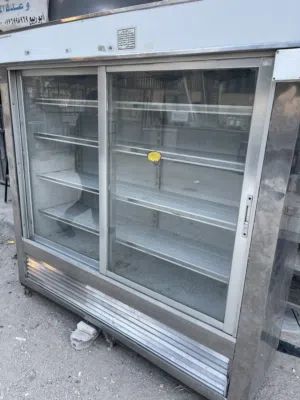 ثلاجة عرض بابين سحب ستايلس ستيل اربع مراوح توزيع هواء تبريد ممتاز جدا شغاله ثلاجة كولا ثلاجه بيبسي