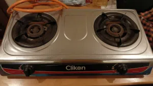 gas stove with gas pipe