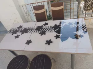 طاوله زجاج تفتح به جهتين