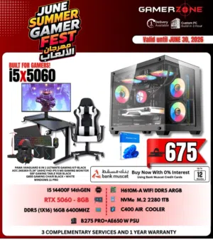I514400f with Rtx5060 Gaming pc full bundle deal