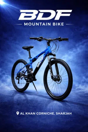 BDF Mountain Bike 26”  Steel Frame  Front & Rear Suspension  Like New