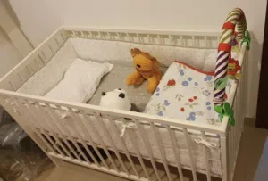 Ikea baby bed with mattress