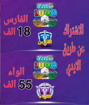 اشتراكات لودو لواء وفارس عن طريق الايدي
