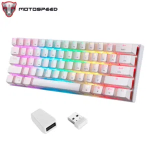 Motospeed SK62 RGB Mechanical    Game Keyboard (قابل للتفاوض)  مستعمل لتصوير فقط هو سلكي أو لاسلكي .