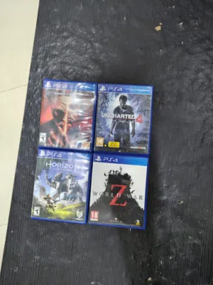 ps 4 cd in brand new condition cd name taken 7 horizon zero down world war z and uncharted 4 not to