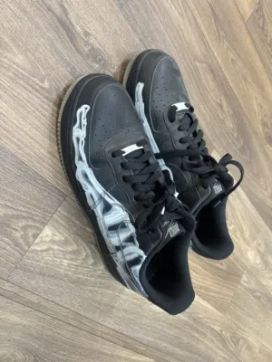 Nike Air Force 1'07 QS Black Skeleton ( Very Good Shape)