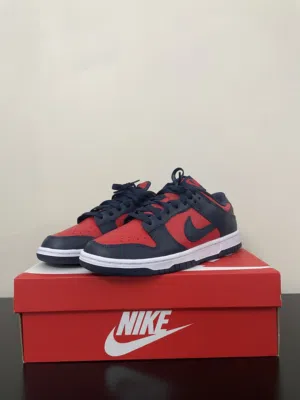 Nike dunk low retro “navy blue/red”