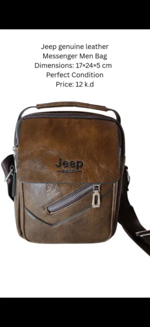Jeep genuine leather Messenger Men Bag