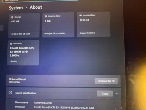 Lenovo ThinkPad P50 Workstation – جيل سادس – 32GB RAM – كارت 4GB