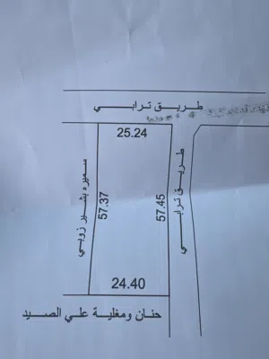قطعة أرض للبيع في طمينة مقابل شيل الزيداني