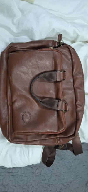professional leather bag for computer and books
