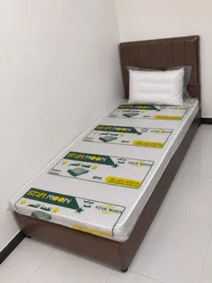 bed with mattress