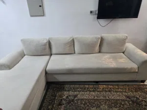 L-Shaped Beige Sofa – Perfect Condition