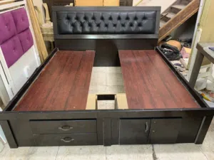 Bedroom set.... 200cm / 200cm bed with drawers and mattress, Dressing table, Three sliding door.....