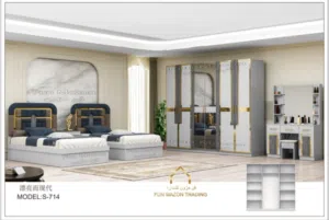 طقم غرفة نوم بسريرين مقاس السرير: 120×20 سم 2 bed bedroom set bed size 120x200