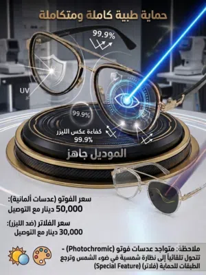 إطلالة فاخرة وحماية طبية 100% بنظارة واحدة من Ray-Ban
