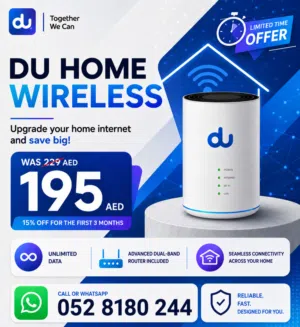 DU Home WiFi internet connection all over UAE