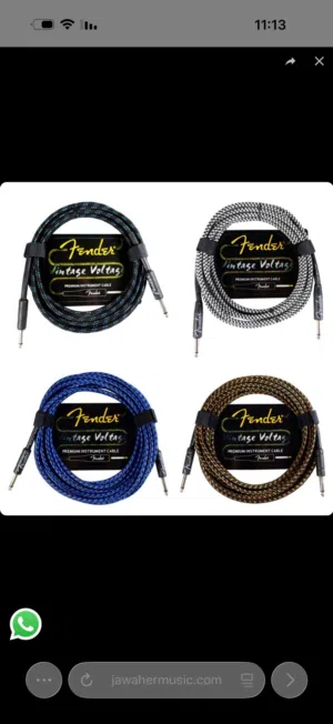 سلك جيتار فيندر 5 متر – Fender Vintage Voltage Cable 5M