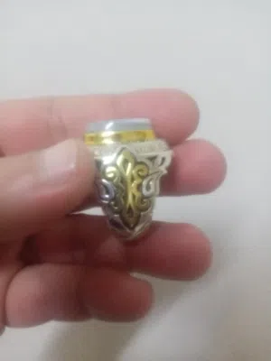 خاتم فضه صياغة يدوية وزن 30 جرام