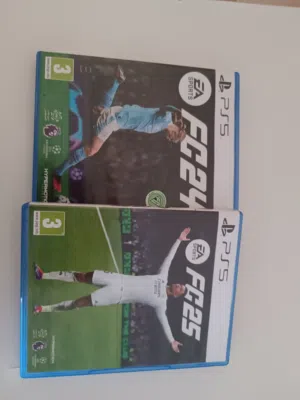 باقة كورة PS5 (FC 25 + FC 24) ديسكات نظيفة جداً للبيع مع بعض