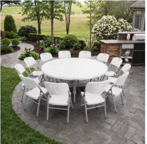New Brand Furnture 4ft 5ft 6ft Cheap Outdoor Picnic Folding Table With Metal Legs Folding Portable P