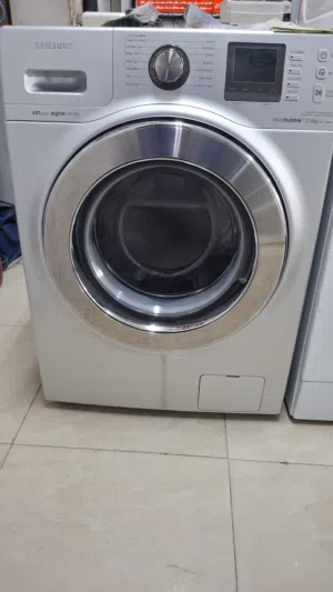 غساله سامسونج 12 كيلو 1400 دوره ديجيتال انفرتر ايكو بابل لون سلفر مستعمل بس نظيفه جدا