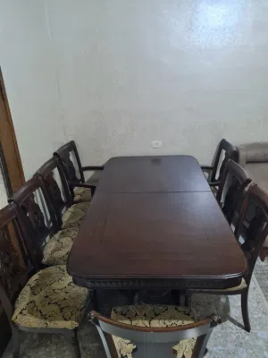 طاولة سفرة مع 8 كراسي