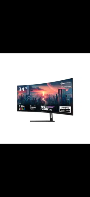 شاشة كيمنك احترافية مقوسة الترا وايد للبيع حجم 34مقوسة جديدة غير مستخدمه اقره الوصف ولمواصفات موجودة