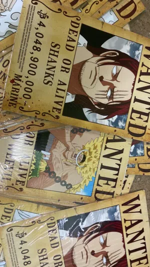 بوسترات و ملصقات ون بيس للقراصنة المطلوبين