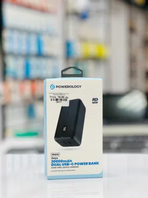 Powerology Onyx 20000 mAh dual USB C Powerbank in Muscat / Brand New