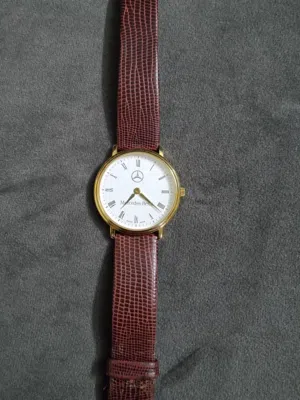 ساعة مرسيدس بنز سويسري مطلي ذهب  Mercedes Benz